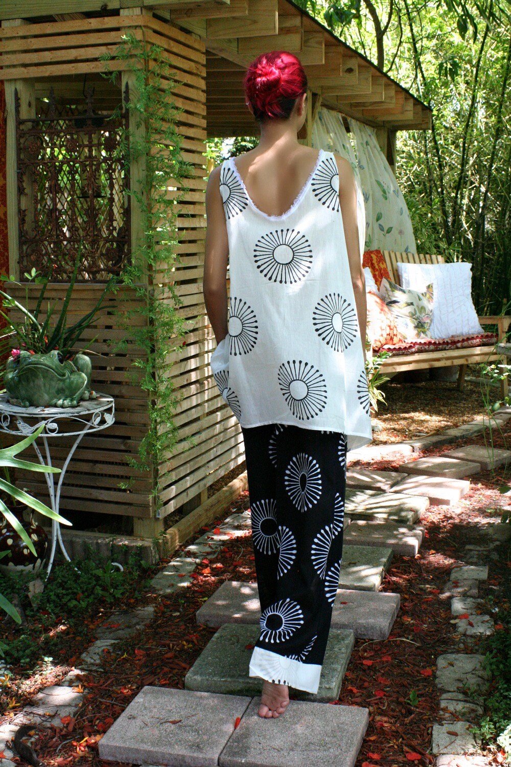 100% Cotton Pajama Exclusive Limited Edition Block Print Sleepwear Lingerie Lounge Cruise Honeymoon Indian Summer