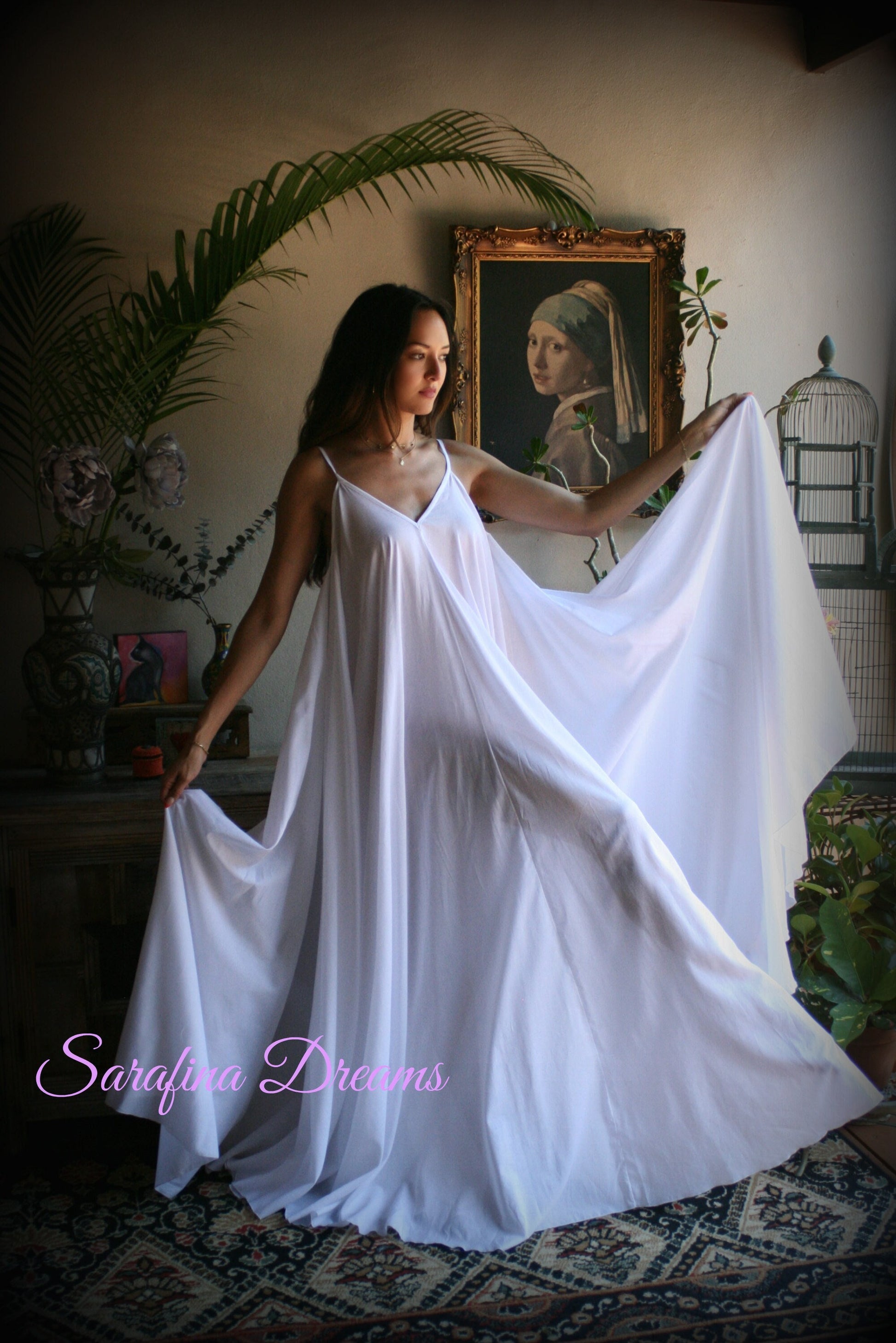 100% Cotton Nightgown White Cotton Nightgown Bridal White Cotton Lingerie Wedding Sleepwear Cotton Sleepwear Honeymoon Nightgown