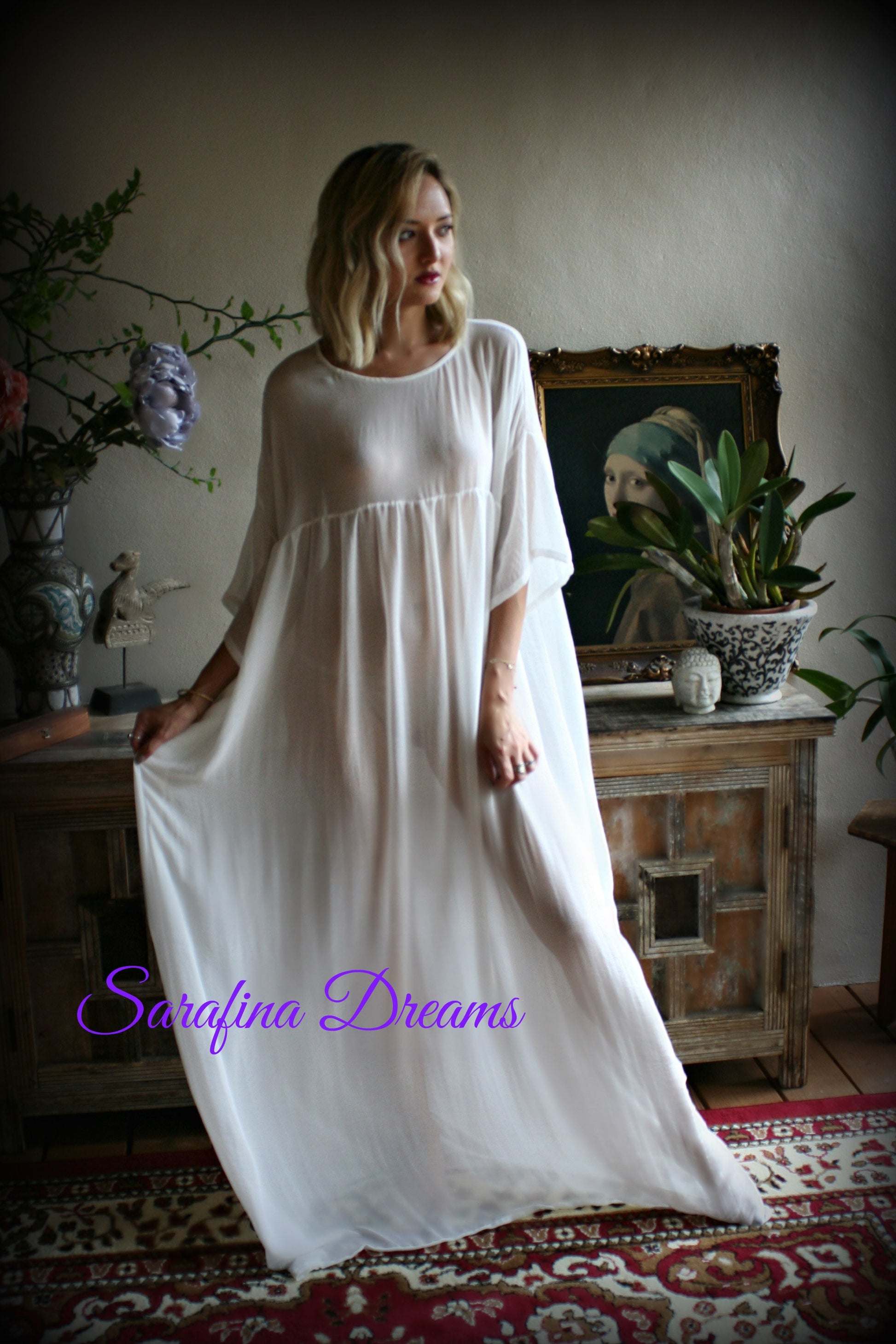 Bridal Chiffon Nightgown Lounge Dress Bridal Sleepwear Wedding Lingerie Bridal Chiffon Lingerie Chiffon Sleepwear White Lingerie