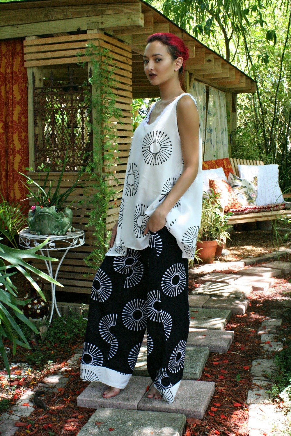 100% Cotton Pajama Exclusive Limited Edition Block Print Sleepwear Lingerie Lounge Cruise Honeymoon Indian Summer
