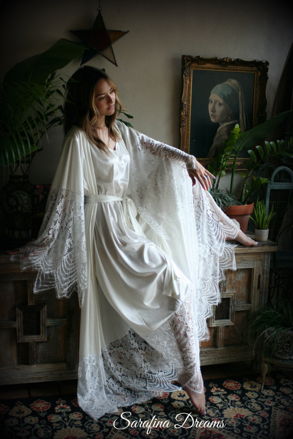 Bridal Satin Nightgown Wedding Sleepwear Bridal Lingerie Wedding Lingerie Lace Sleepwear Honeymoon Lingerie