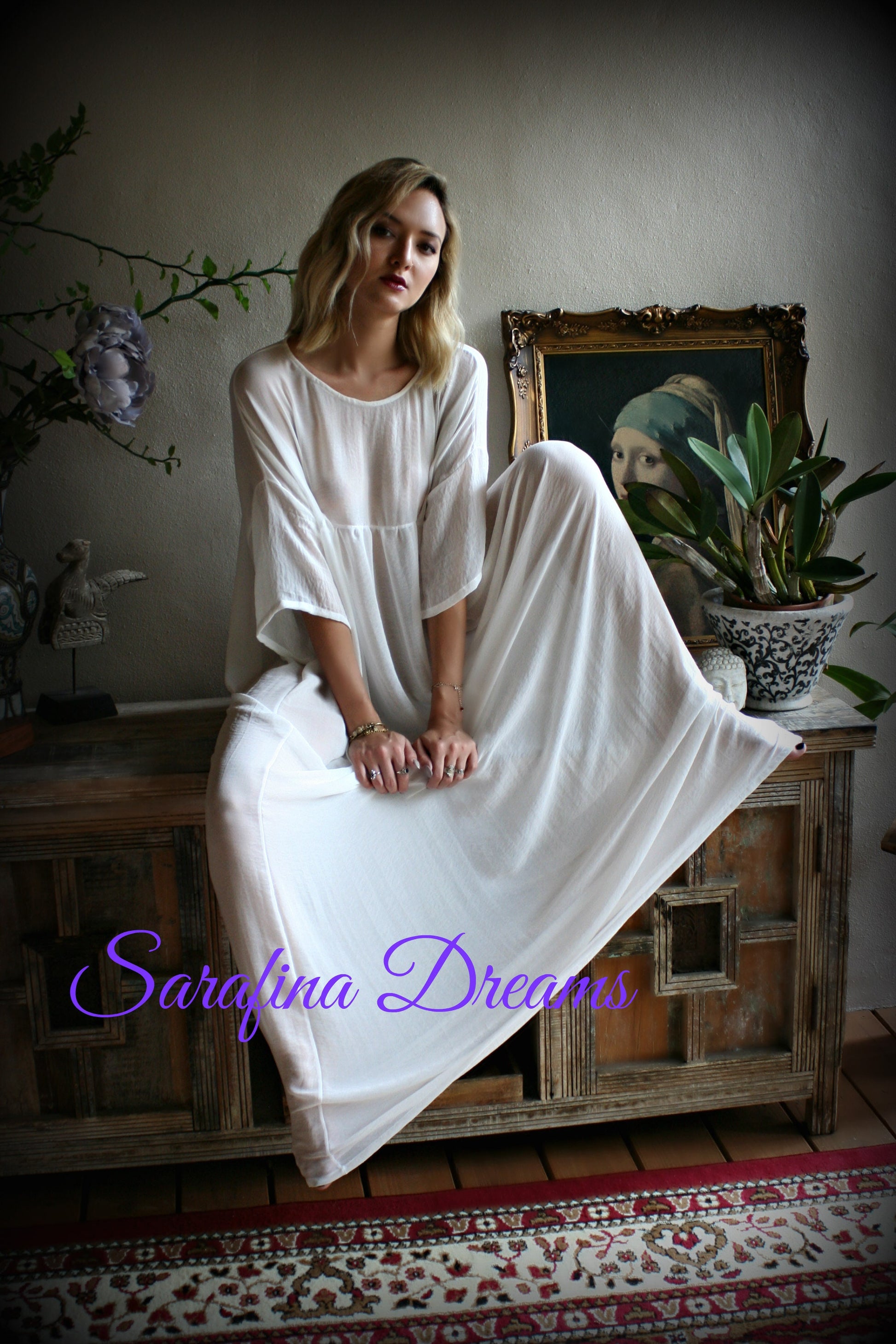 Bridal Chiffon Nightgown Lounge Dress Bridal Sleepwear Wedding Lingerie Bridal Chiffon Lingerie Chiffon Sleepwear White Lingerie