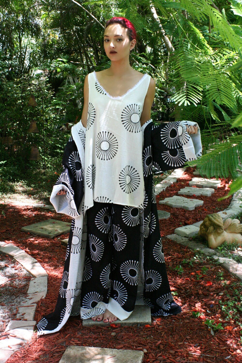 100% Cotton Pajama Exclusive Limited Edition Block Print Sleepwear Lingerie Lounge Cruise Honeymoon Indian Summer