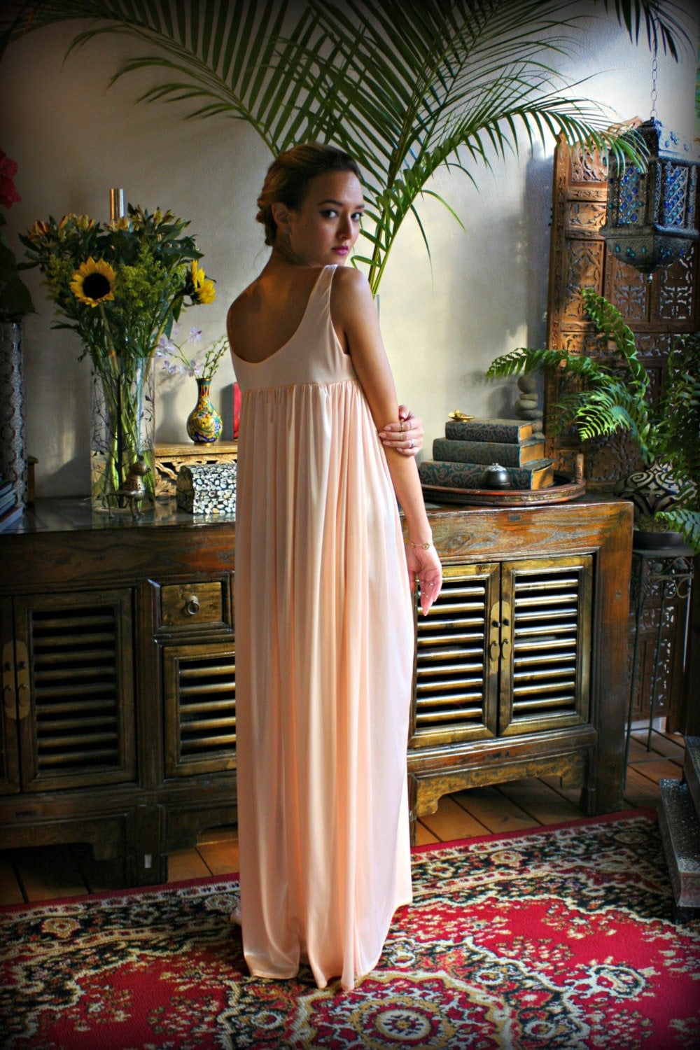Satin Nightgown Satin Lingerie Assorted Colors Basic Luxury Satin Sleepwear Satin Nightgown
