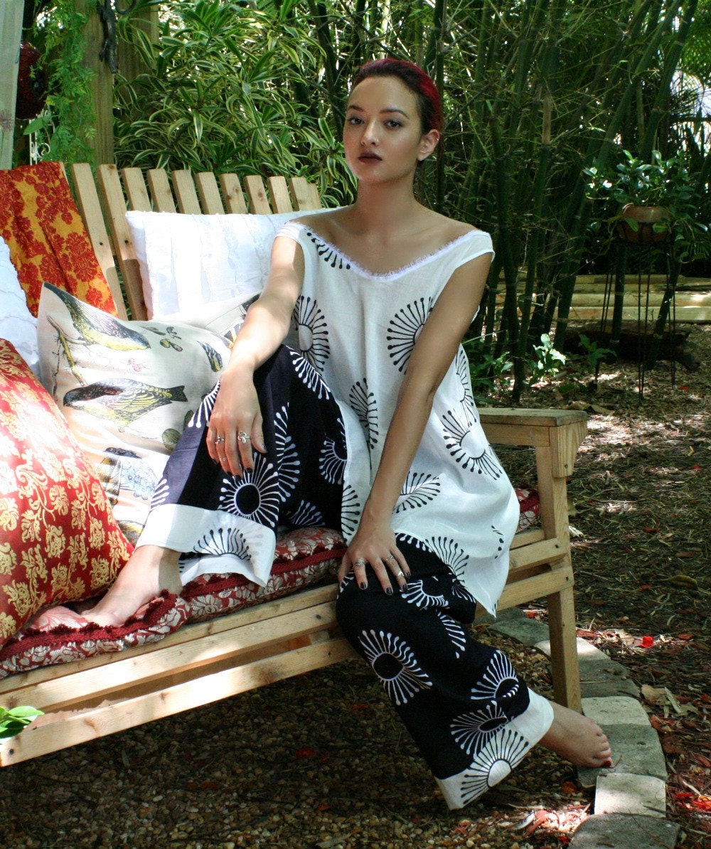 100% Cotton Pajama Exclusive Limited Edition Block Print Sleepwear Lingerie Lounge Cruise Honeymoon Indian Summer
