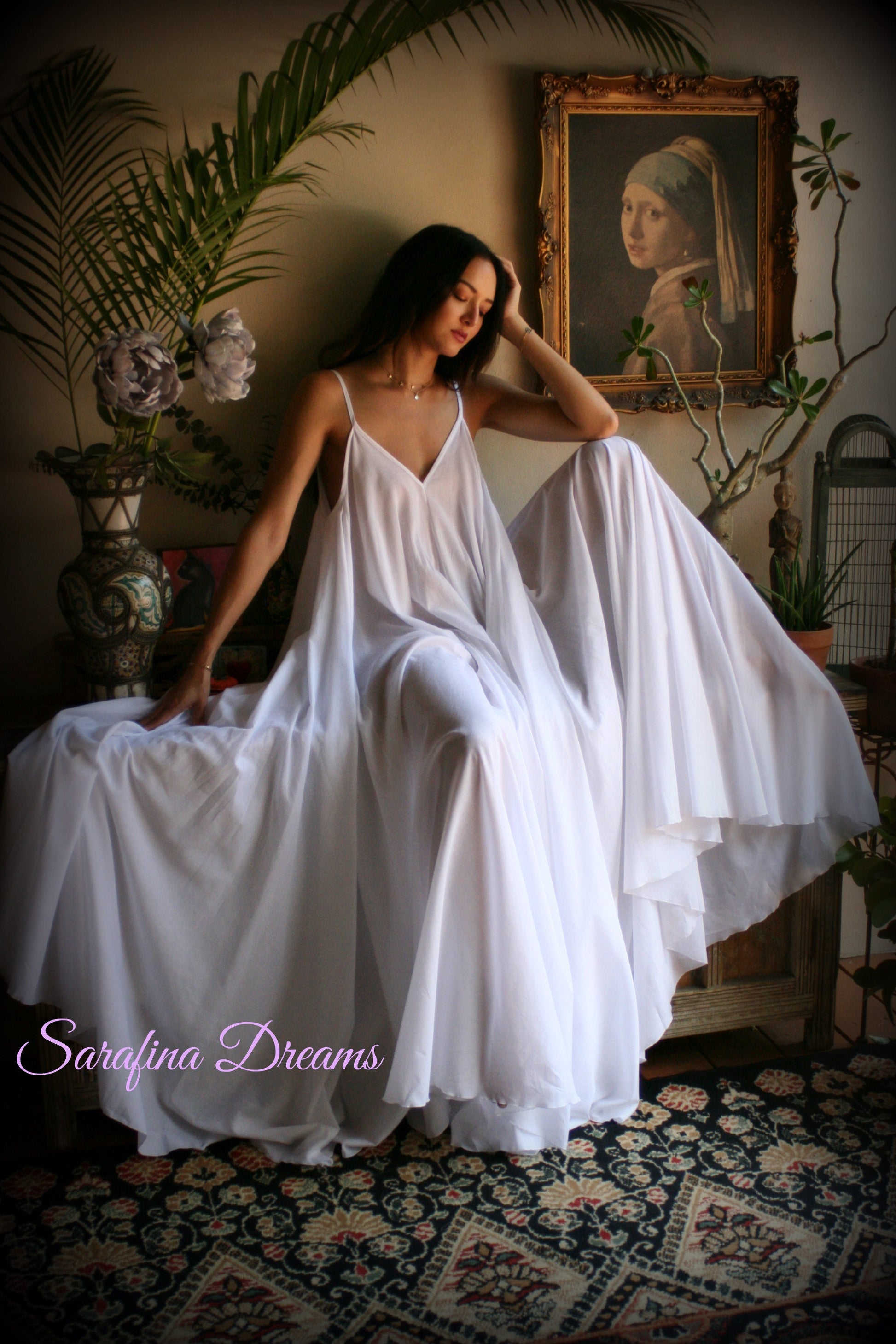 100% Cotton Nightgown White Cotton Nightgown Bridal White Cotton Lingerie Wedding Sleepwear Cotton Sleepwear Honeymoon Nightgown