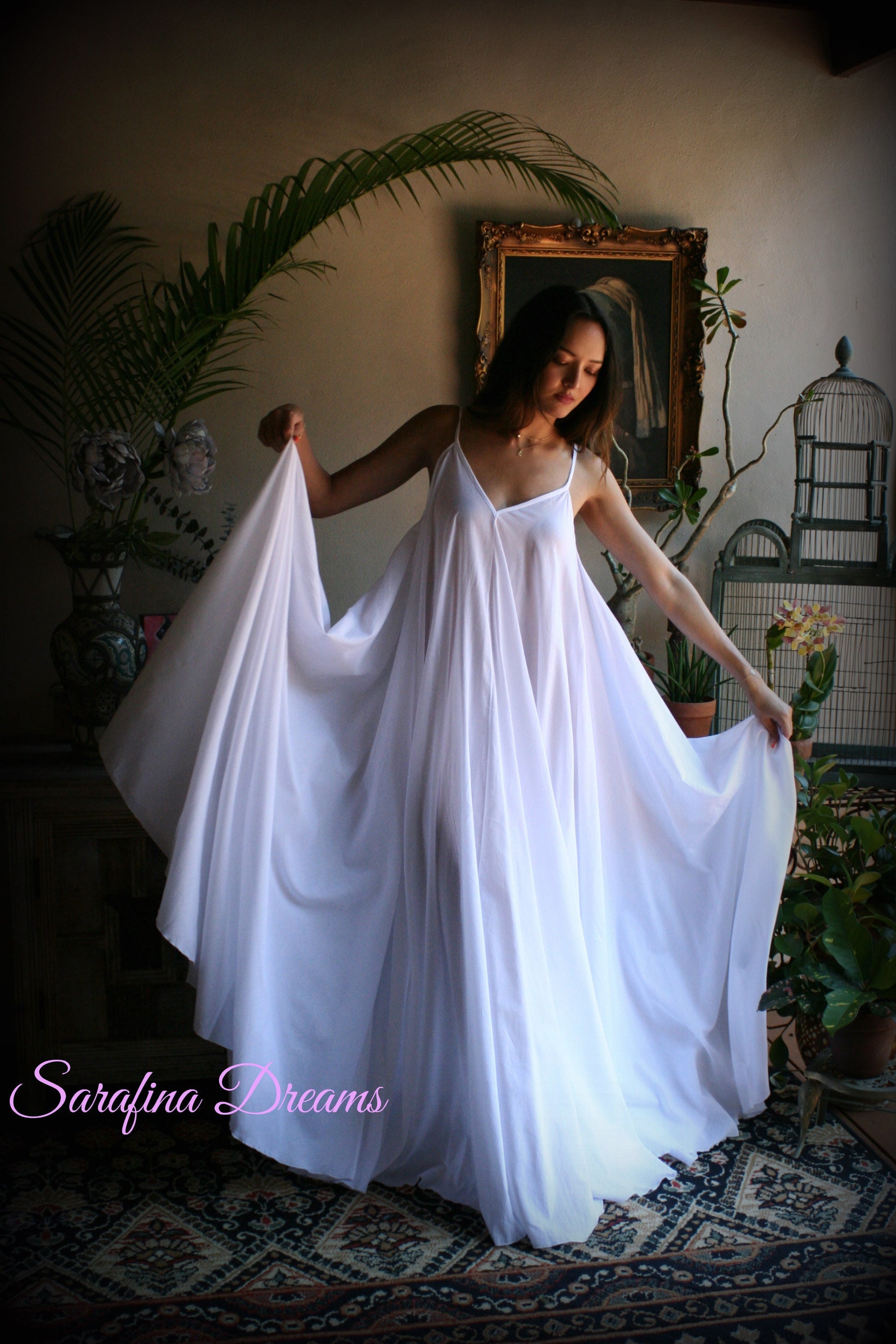 100% Cotton Nightgown White Cotton Nightgown Bridal White Cotton Lingerie Wedding Sleepwear Cotton Sleepwear Honeymoon Nightgown