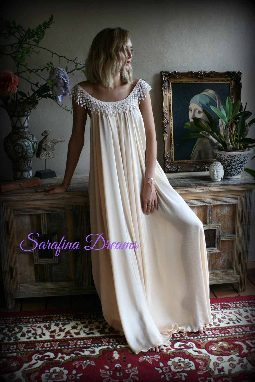 Satin Nightgown Blush White Satin Lingerie Satin Bridal Nightgown Wedding Lingerie Bridal Lace Sleepwear Satin Sleepwear Bridal Lingerie