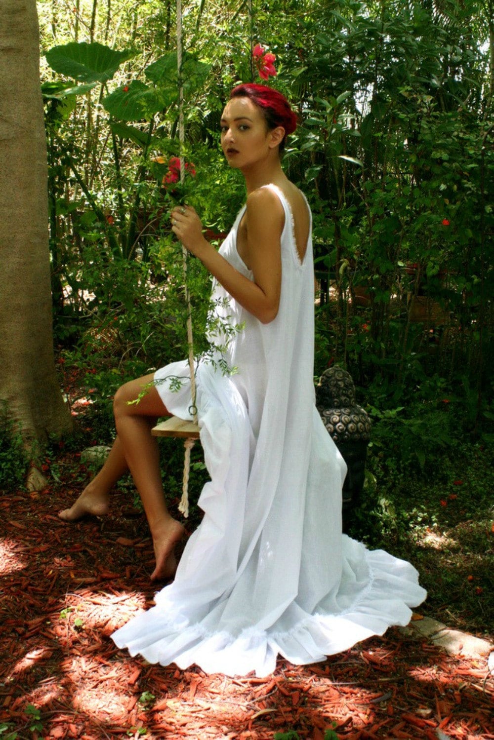100% Cotton Nightgown Ruffle White Or Print Cotton Lingerie Cotton Sleepwear Cotton Bridal Lingerie Cotton Wedding Lingerie