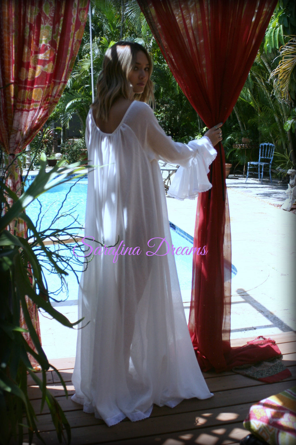 White Cotton And Prints Long Sleeve Nightgown Jane Austen Cotton Nightgown Cotton Lingerie White Cotton Sleepwear Cotton Gown