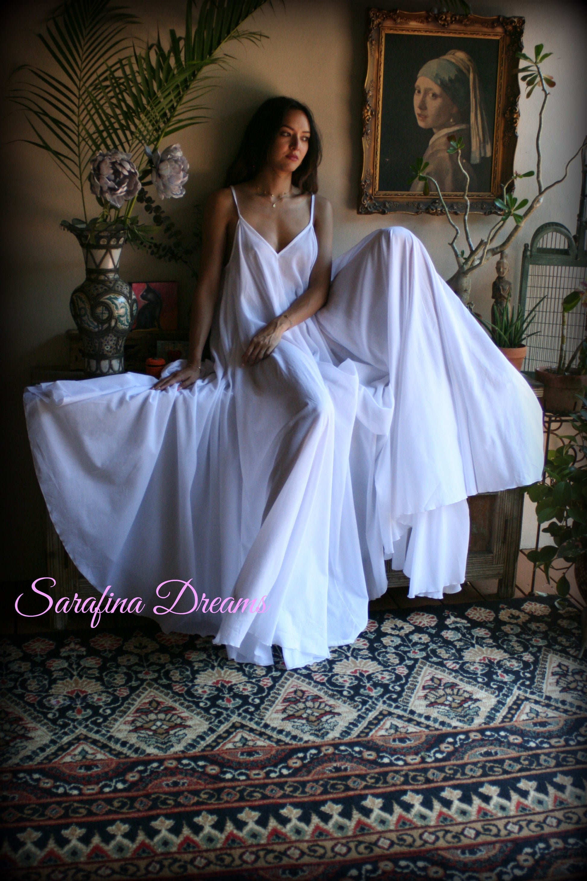 100% Cotton Nightgown White Cotton Nightgown Bridal White Cotton Lingerie Wedding Sleepwear Cotton Sleepwear Honeymoon Nightgown