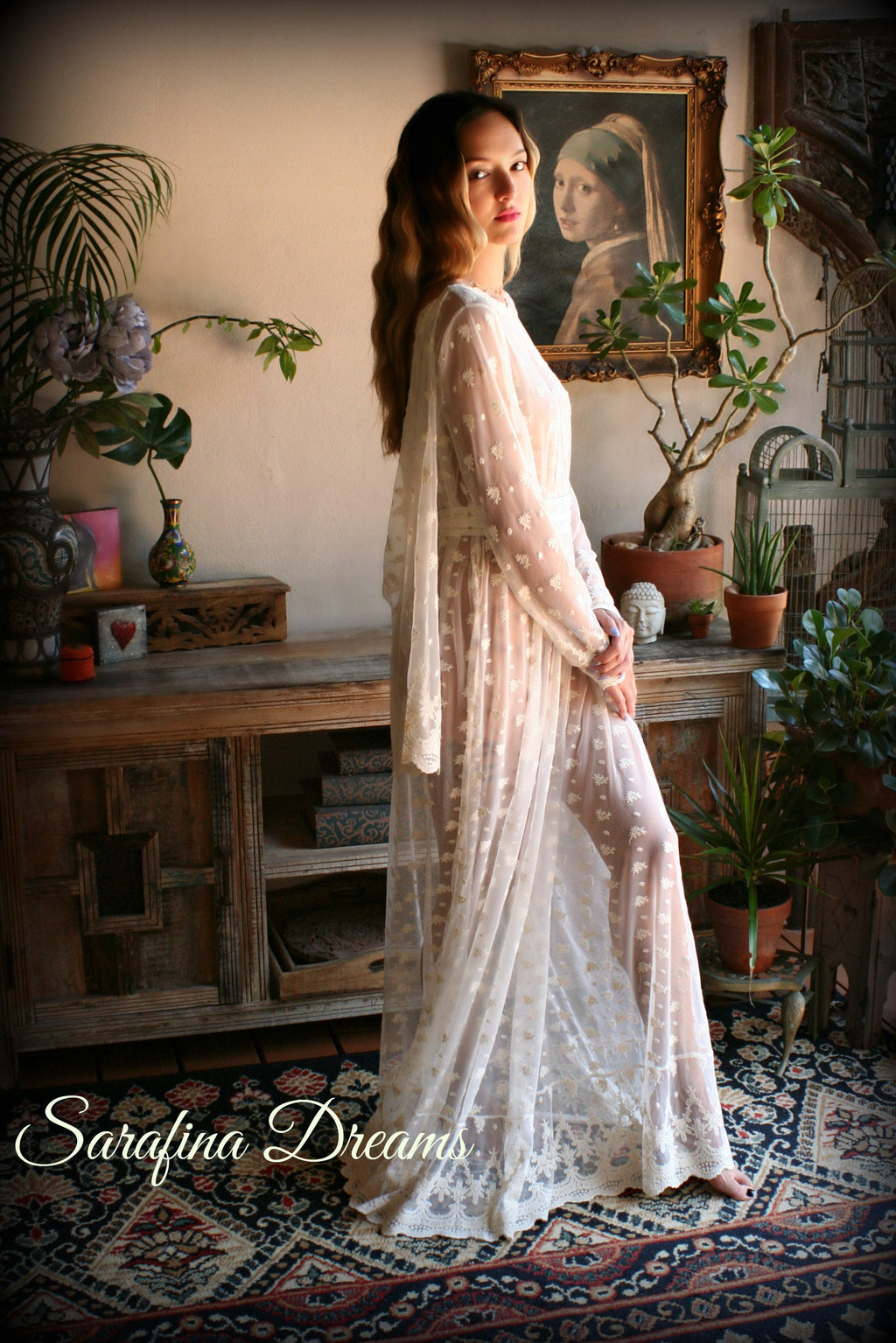 Bridal Nightgown Lace Backless Nightgown Embroidered Lace Wedding Sleepwear Bridal Lingerie Lace Sleepwear Lace Dress Honeymoon Lingerie