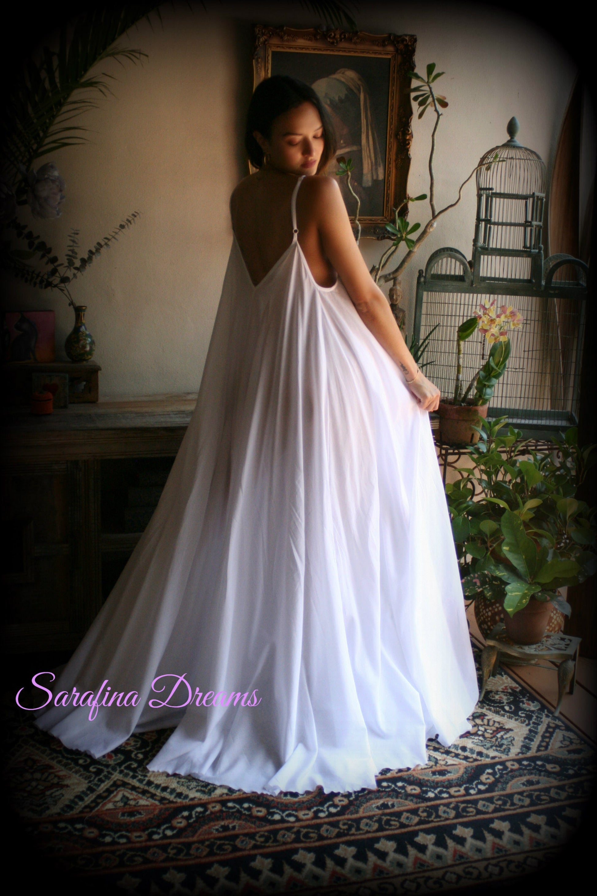 100% Cotton Nightgown White Cotton Nightgown Bridal White Cotton Lingerie Wedding Sleepwear Cotton Sleepwear Honeymoon Nightgown