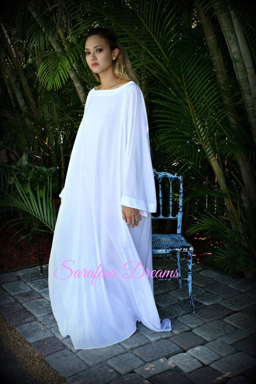 100% Cotton Angel Sleeve Nightgown Choir Jane Austen Era Lingerie Cotton Sleepwear White Cotton Nightgown