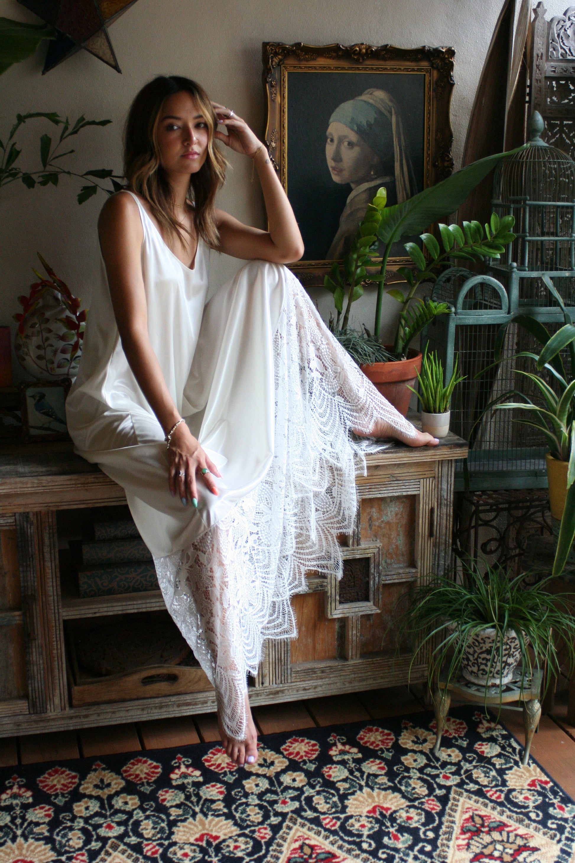 Bridal Satin Nightgown Wedding Sleepwear Bridal Lingerie Wedding Lingerie Lace Sleepwear Honeymoon Lingerie