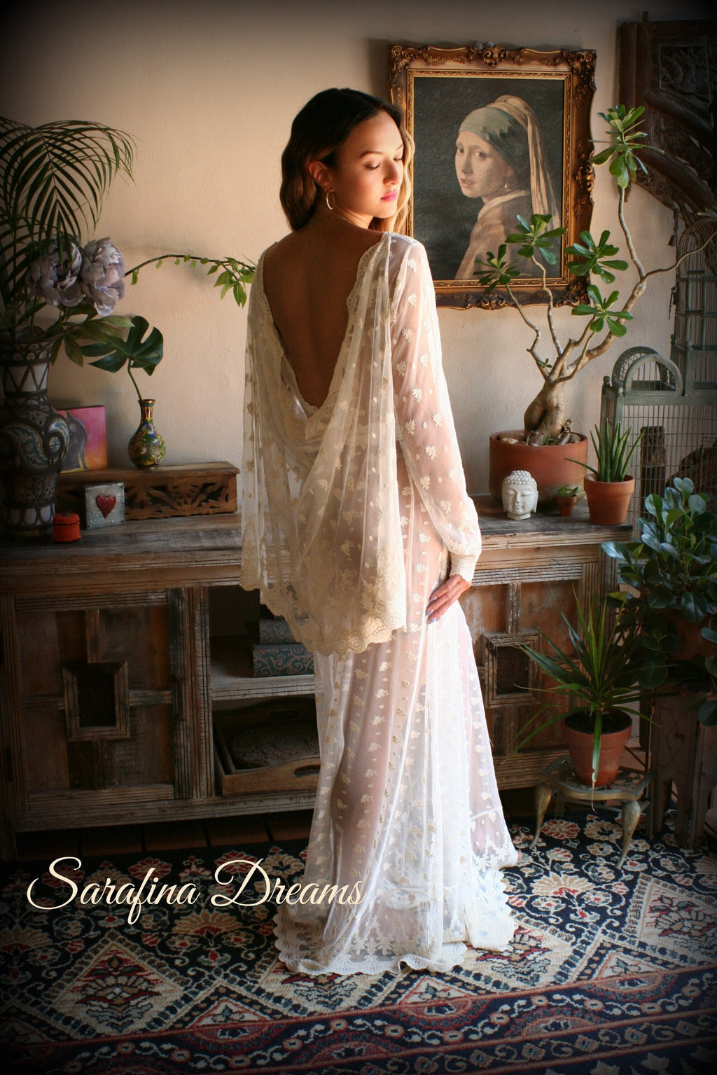 Bridal Nightgown Lace Backless Nightgown Embroidered Lace Wedding Sleepwear Bridal Lingerie Lace Sleepwear Lace Dress Honeymoon Lingerie