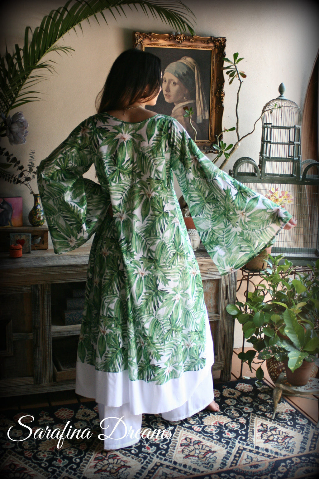 100% Cotton Tunic Pajama Tropical Bridal Cotton Sleepwear Cotton Nightgown Lounge Pajama Cruise Wear Honeymoon Cotton Lingerie