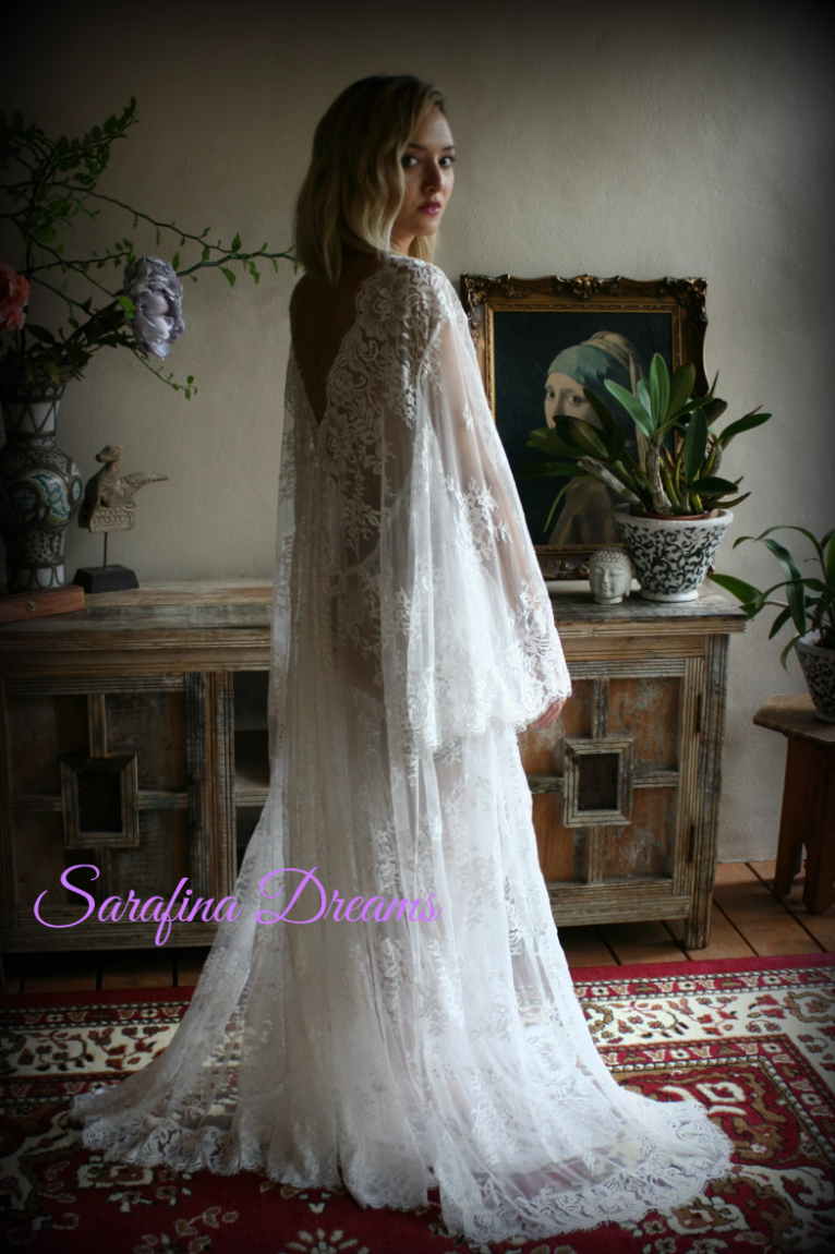 Bridal Lace Wedding Robe, Honeymoon Lingerie