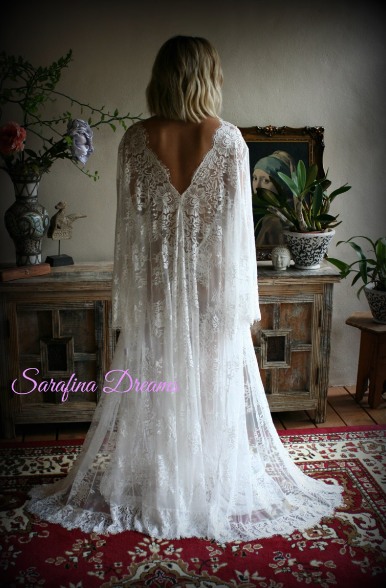 Bridal Lace Wedding Robe, Honeymoon Lingerie